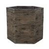 Woodlodge 34cm Driftwood Hexagon Resin Pot
