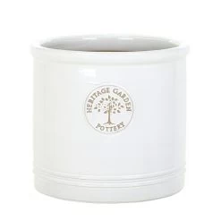 Woodlodge 38cm White / Cream Glazed Heritage Cylinder Pot 9 Woodlodge 38cm White / Cream Glazed Heritage Cylinder Pot -Green Garden Shop 5021346500646 3