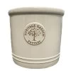 Woodlodge 38cm White / Cream Glazed Heritage Cylinder Pot -Green Garden Shop 5021346500646 dfb0514a bf27 4b78 af9d 0fa14863b2b5