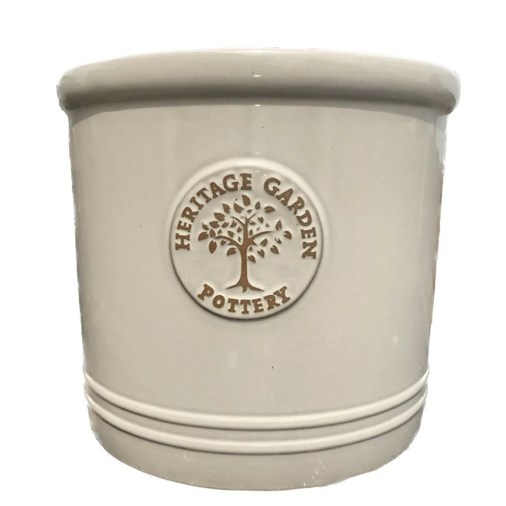 Woodlodge 38cm White / Cream Glazed Heritage Cylinder Pot 3 Woodlodge 38cm White / Cream Glazed Heritage Cylinder Pot