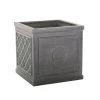 Woodlodge 27cm Black Regal Heritage Fibreclay Square Pot 2 Woodlodge 27cm Black Regal Heritage Fibreclay Square Pot -Green Garden Shop 5021346501803