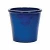 APTA 26cm Blue Saigon Glazed Cone Planter -Green Garden Shop 5022413588192