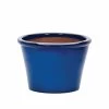 APTA 31cm Blue Saigon Glazed Bowl Planter -Green Garden Shop 5022413588246