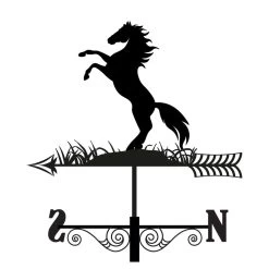 Primus Metal Rearing Horse Silhouette Weathervane
