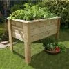 Zest 4 Leisure 1m Deep Root Wooden Planter -Green Garden Shop 5027003000184 34920cd7 248d 48de b857 cd930a6b1599