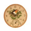 Outside In 12" Robin Wall Clock & Thermometer 2 Outside In 12" Robin Wall Clock & Thermometer -Green Garden Shop 5050642006347 d760ce7c b8a4 40e3 a702 7eff3f59828c