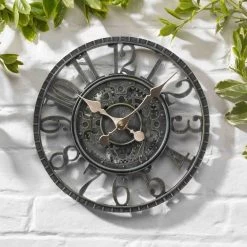 Outside In 12" Verdigris Newby Wall Clock -Green Garden Shop 5050642006415 3