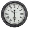 Outside In 12" Black Biarritz Clock 1 Outside In 12" Black Biarritz Clock -Green Garden Shop 5050642016933