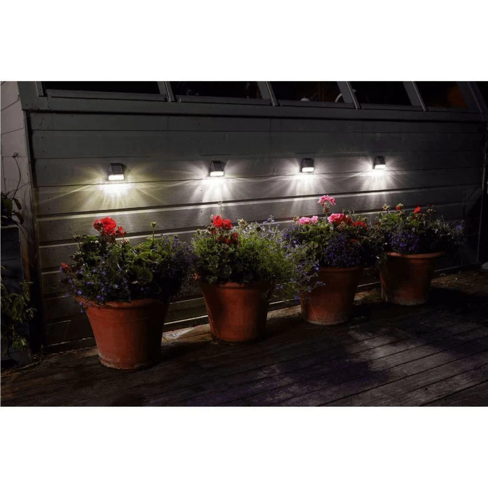 Smart Solar SuperBright Fence, Wall & Post Light - 4 Pack 4 Smart Solar SuperBright Fence, Wall & Post Light - 4 Pack - Image 2