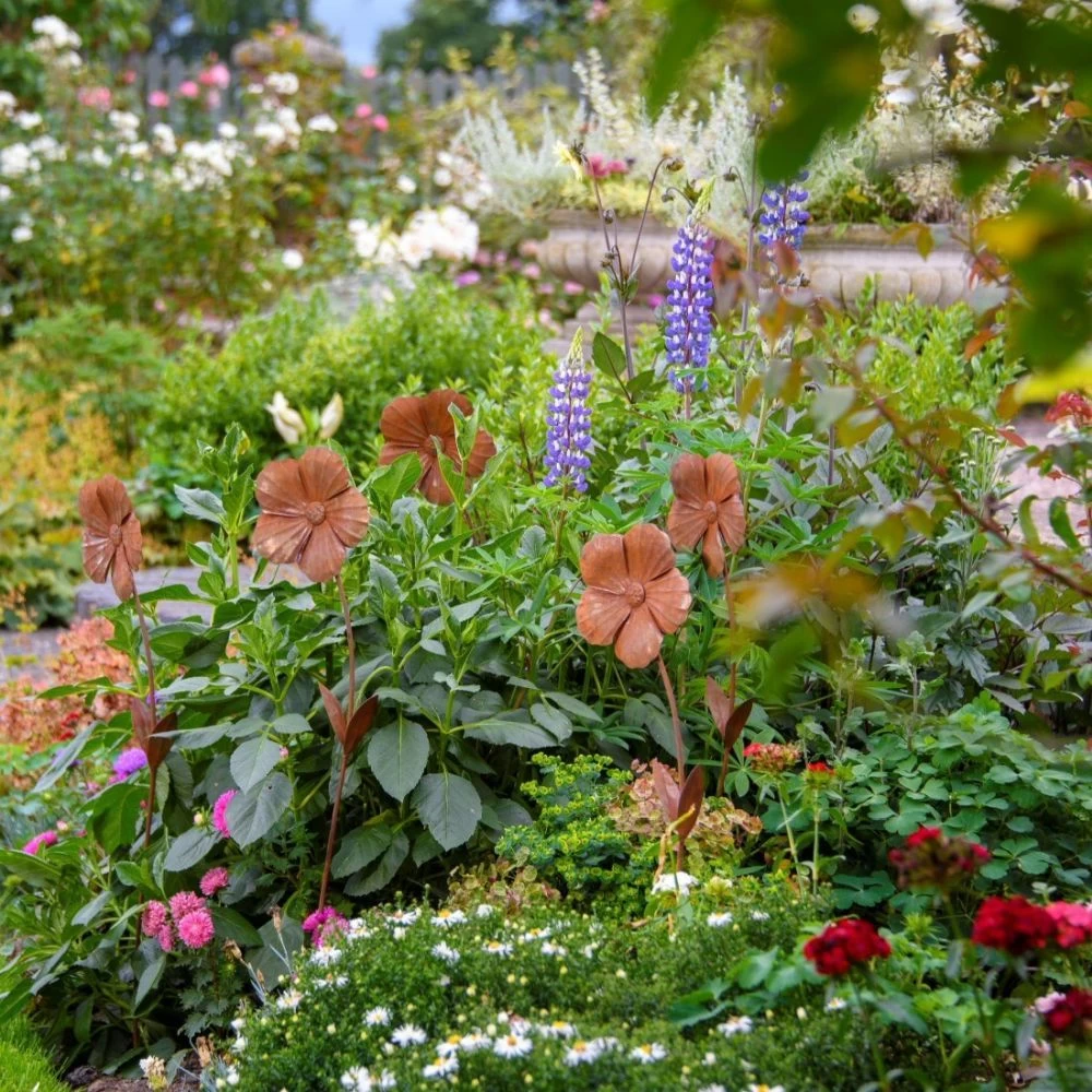 Wilstone 127cm Iron Poppy Flower Garden 4 Wilstone 127cm Iron Poppy Flower Garden - Image 2