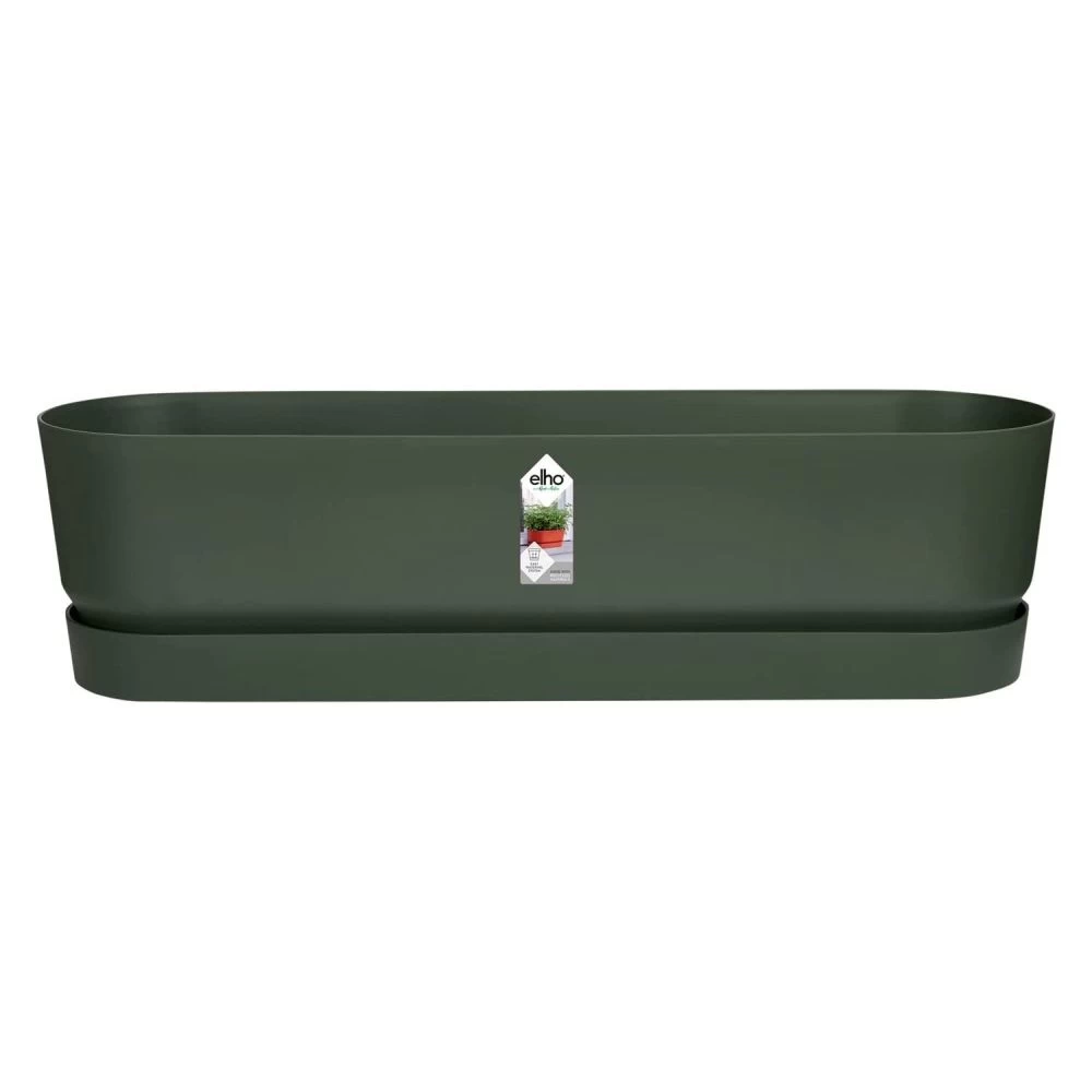 Elho 70cm Leaf Green Greenvillle Long Trough Planter 3 Elho 70cm Leaf Green Greenvillle Long Trough Planter