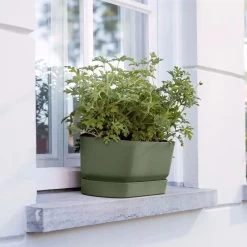 Elho 70cm Living Concrete Greenville Trough Long -Green Garden Shop 8711904357764 6